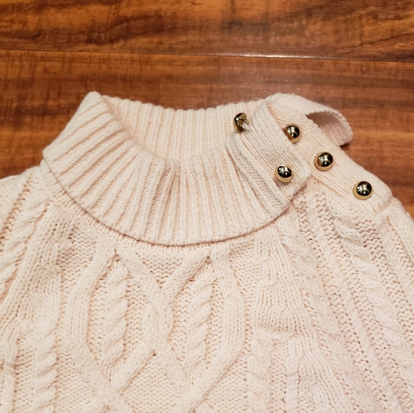 Janie and Jack NWT 3-6 months pink sweater cape and matching plaid skirt - Picture 4 of 10